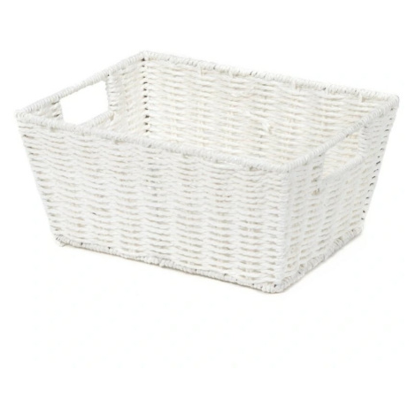 Compactor Ručně pletený košík ETNA, 31 x 24 x 14 cm, bílá