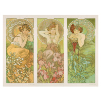 Obrazová reprodukce Topaz, Amethyst & Emerald, Alfons Mucha, 40 × 30 cm