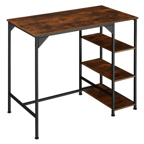 tectake 404354 barový stůl cannock 109x60x100cm - Industriální dřevo tmavé, rustikální - Industr