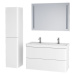 MEREO Siena, koupelnová skříňka s keramickym umyvadlem 61 cm, bílá lesk CN410