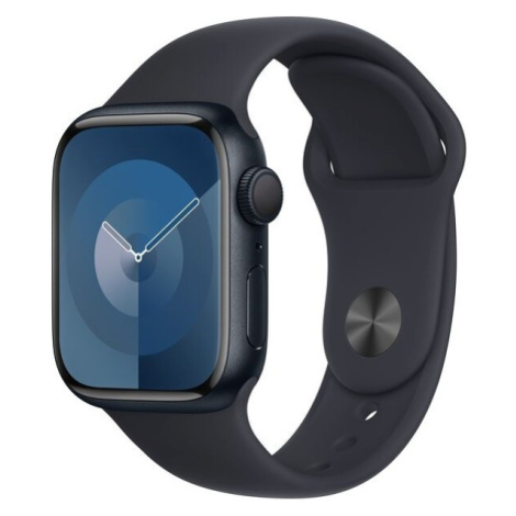 Apple Watch Series 9 41mm Temně inkoustový hliník s temně inkoustovým sportovním řemínkem S/M Te