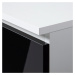 Ak furniture Volně stojící psací stůl Ana 124 cm bílý/černý - lesk