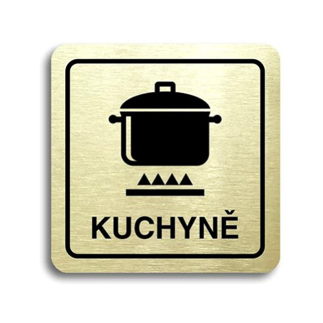 Accept Piktogram "kuchyně II" (80 × 80 mm) (zlatá tabulka - černý tisk)