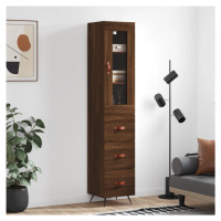 vidaXL Skříň highboard hnědý dub 34,5 x 34 x 180 cm kompozitní dřevo