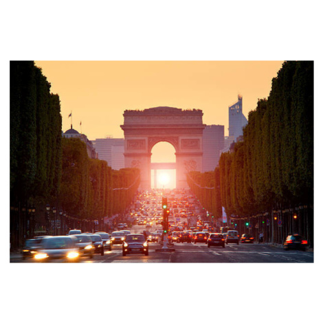 Fotografie Paris, Arc de Triomphe at sunset, Sylvain Sonnet, 40x26.7 cm