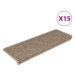 vidaXL Samolepící nášlapy na schody vzhled sisal 15 ks 65x21x4 cm