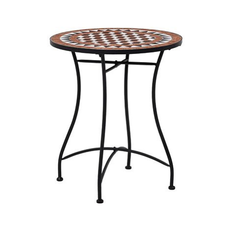 Mozaikový bistro stolek hnědý 60 cm keramika SHUMEE
