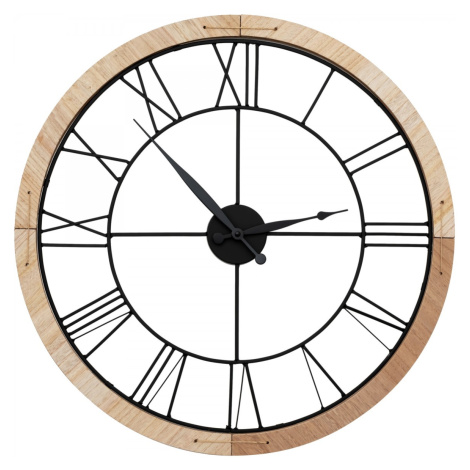 Tutumi Nástěnné hodiny LOFT ROUND 60 cm černé