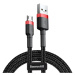 Baseus Kabel Baseus Cafule Micro USB 2,4A 1m (červeno-černý)