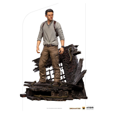 Soška Iron Studios Nathan Drake Deluxe - Uncharted Movie - Art Scale 1/10