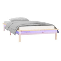 Rám postele s LED světlem 90 × 200 cm masivní dřevo, 820591