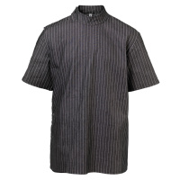 BraveHead Black Pinstriped Barber Jacket - černá tradiční holičská košile 5376 - M - 54 x 76 cm
