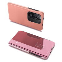 Clear View Case flipové pouzdro Xiaomi Redmi K40 Pro+ / K40 Pro / K40 / Poco F3 růžové