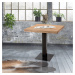 Jídelní stůl GURU akácie stone/kov, 70x70 cm