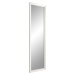 Nástěnné orámované zrcadlo v dekoru bílého dřeva Styler Paris, 42 x 137 cm