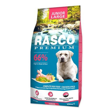 Granule RASCO Premium Junior Large kuře s rýží 15 kg