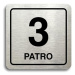 Accept Piktogram "3 patro" (80 × 80 mm) (stříbrná tabulka - černý tisk)