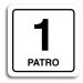 Accept Piktogram "1 patro" (80 × 80 mm) (bílá tabulka - černý tisk)