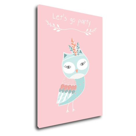 Impresi Obraz Let's go party owl - 30 x 40 cm