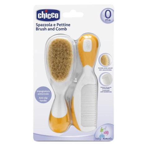 Chicco hřeben a kartáček - oranžová