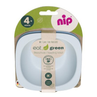 NIP GREEN line miska, 2ks, blue/light blue