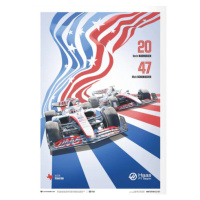 Umělecký tisk Haas F1 Team - United States Grand Prix - 2022, (21 x 30 cm)