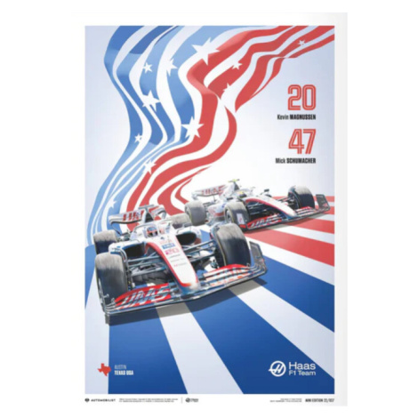 Umělecký tisk Haas F1 Team - United States Grand Prix - 2022, (21 x 30 cm) Automobilist
