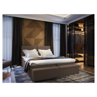 MSL Kontinentální čalouněná postel MALFI (140 x 200 cm) Barva látky: SAWANA 25