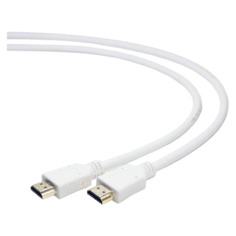 Gembird CABLEXPERT kabel HDMI-HDMI 1,8m, 1.4, M/M stíněný, zlacené kontakty, bílá - CC-HDMI4-W-6