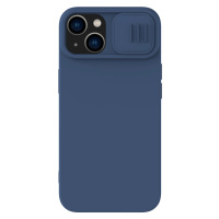 Nillkin CamShield Silky Silicone Case pro iPhone 15 Plus s krytem fotoaparátu - tmavě modrý