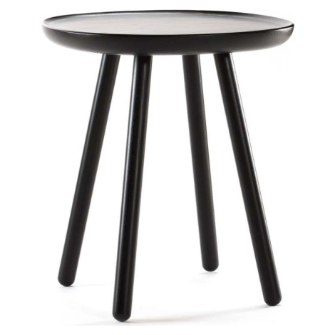 Černý odkládací stolek z masivu EMKO Naïve, ø 45 cm