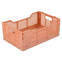 Plastový úložný box v lososové barvě 30x20x11.5 cm – Homéa