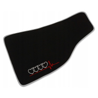 Welurové Koberce Premium Pro Audi A4 B7 (2004-2007) Černé 4x Haft