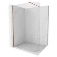 MEXEN/S Kioto Sprchová zástěna WALK-IN Walk-in 80 x 200 cm, transparent 8 mm, měď kartáčovaná 80