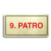 Accept Piktogram "9. PATRO" (160 × 80 mm) (zlatá tabulka - barevný tisk)