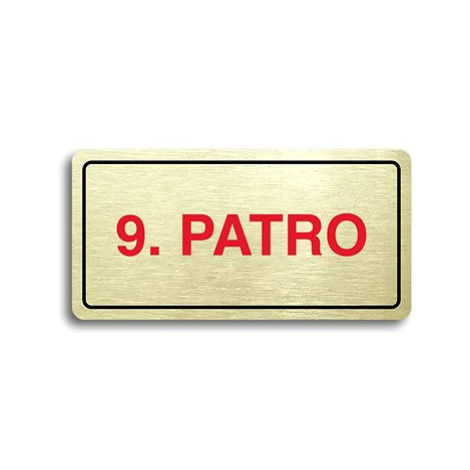 Accept Piktogram "9. PATRO" (160 × 80 mm) (zlatá tabulka - barevný tisk)