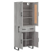 vidaXL Skříň highboard šedá sonoma 69,5 x 34 x 180 cm kompozitní dřevo