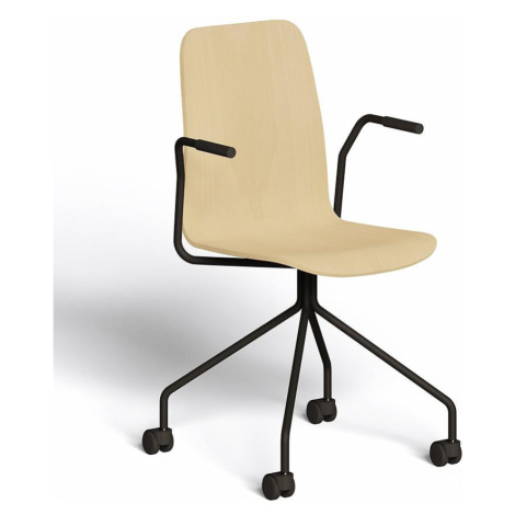 Otáčecí židle VAPAA křižák hb dřevěná s opěrkami BAUMAX