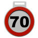 Narozeninová medaile - značka s číslem a textem 70 Vlastní text