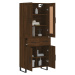 vidaXL Skříň highboard hnědý dub 69,5 x 34 x 180 cm kompozitní dřevo