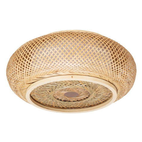 Pletená bambusová lucerna v boho stylu