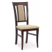 Jídelní židle KONRAD – masiv, látka, více barev dub medový / šedá