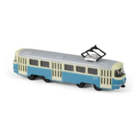 Rappa Kovová tramvaj na zpětný chod Tatra T3 - 16 cm modrá