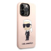 Karl Lagerfeld KLHCP14XSNIKBCP hard silikonové pouzdro iPhone 14 PRO MAX 6.7" pink Silicone Ikon