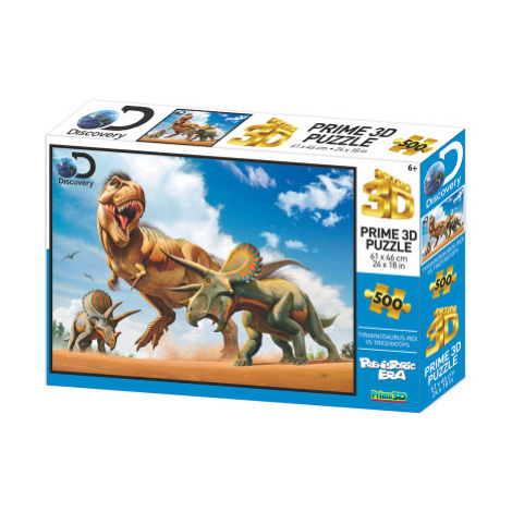 PRIME 3D PUZZLE - T - rex versus Triceratops 500 dílků