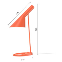 Louis Poulsen Designová stolní lampa Louis Poulsen AJ Mini oranžová