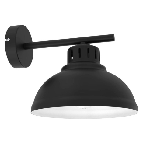 Nástěnná lampa SVEN 1xE27/15W/230V černá Donoci