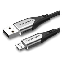 Vention Luxury USB 2.0 -> microUSB Cable 3A Gray 0.25m Aluminum Alloy Type