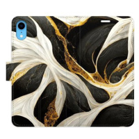 iSaprio flip pouzdro BlackGold Marble pro iPhone XR