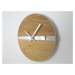 ModernClock Nástěnné hodiny Oak Mirror hnědé